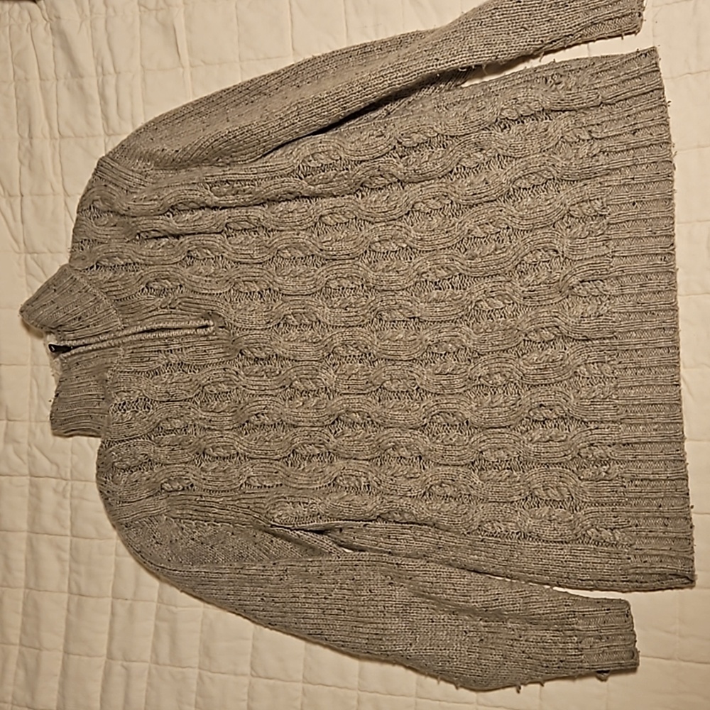 BKE Tan quarter zip sweater